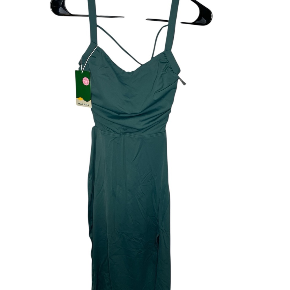 HALARA Teal Midi Dress